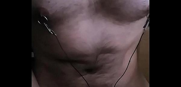  urethral sounding nipple electro stim cum